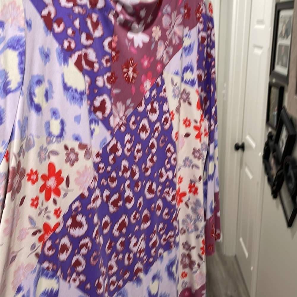 Logo Lori Goldstein Multicolored Patchwork Look T… - image 3